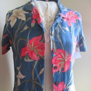 FALL OUT SALE*SUNSET COVE BLOUSE, SMALL, RAYON